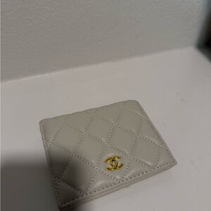Chanel Quilted White Wallet